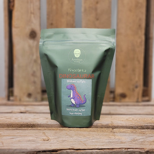 Frysetørka Dinosaurar - Blåbær & Eple